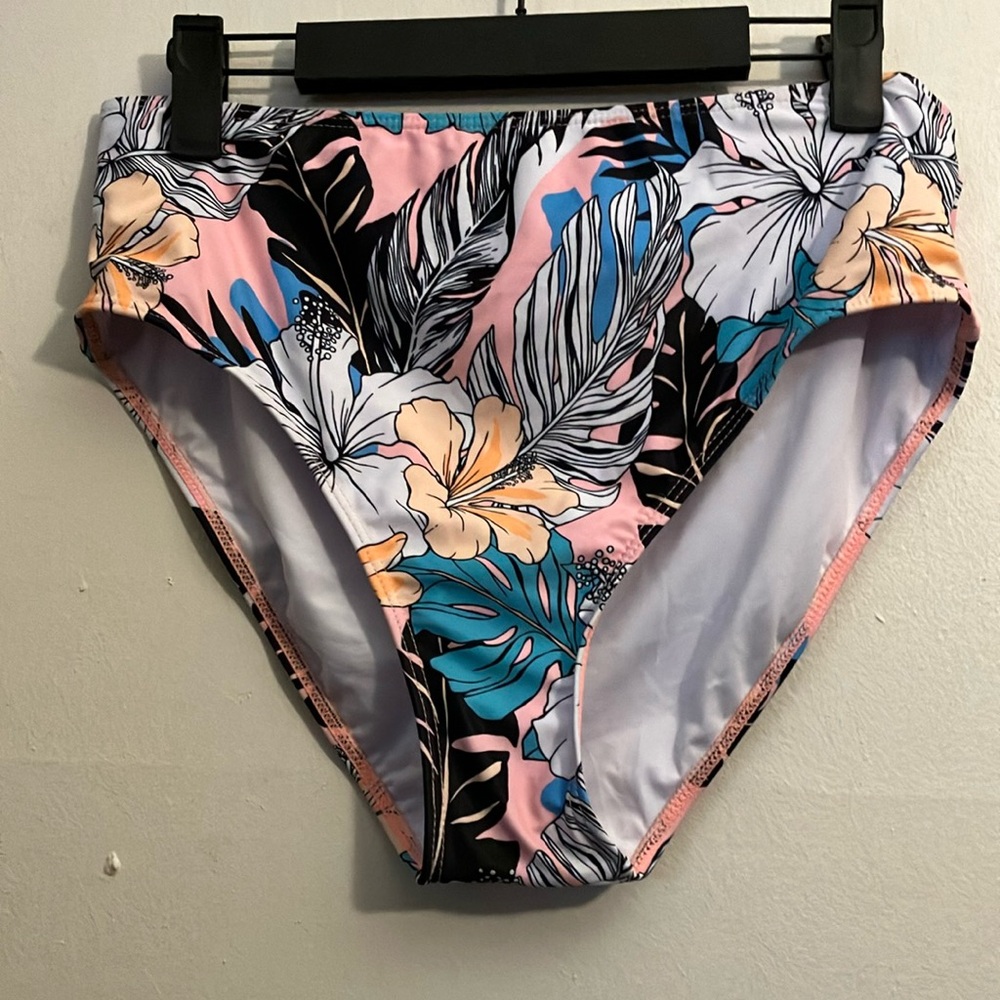 Floral High-Waisted Bikini Bottoms